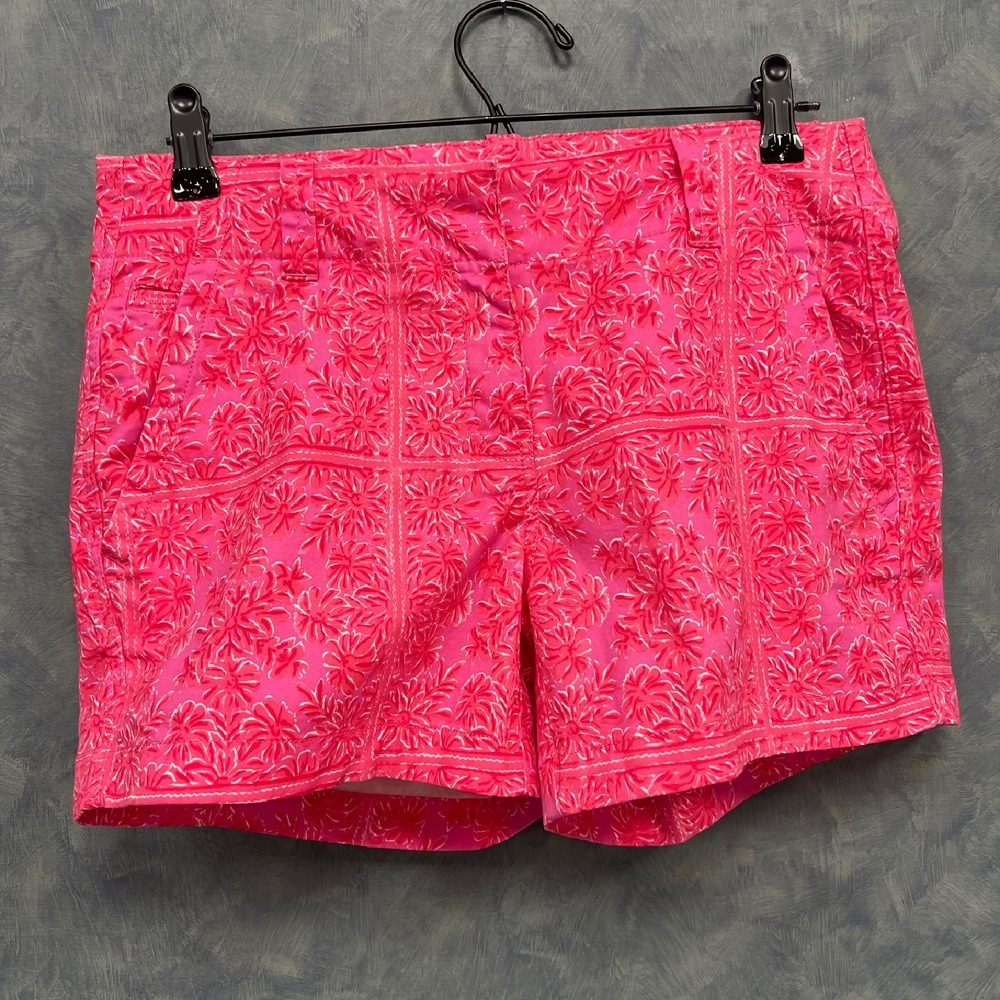 Vineyard‎ Vines Floral Print Shorts Hot Pink Casual Everyday Size 2